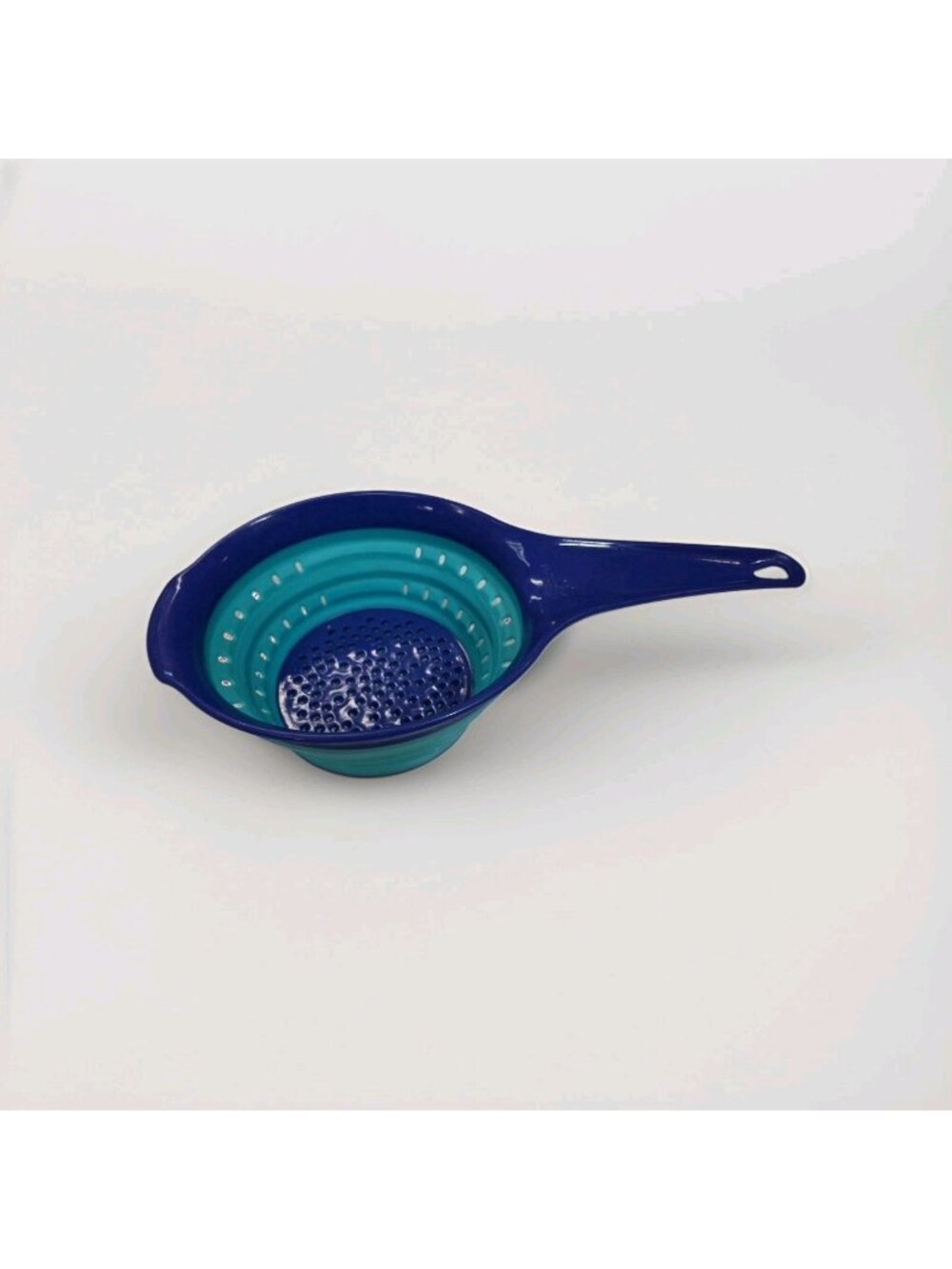 Squish Collapsible  1 Qt Strainer Colander Blue- Non-slip